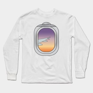 Sunrise / Sunset View from Plane Window Long Sleeve T-Shirt